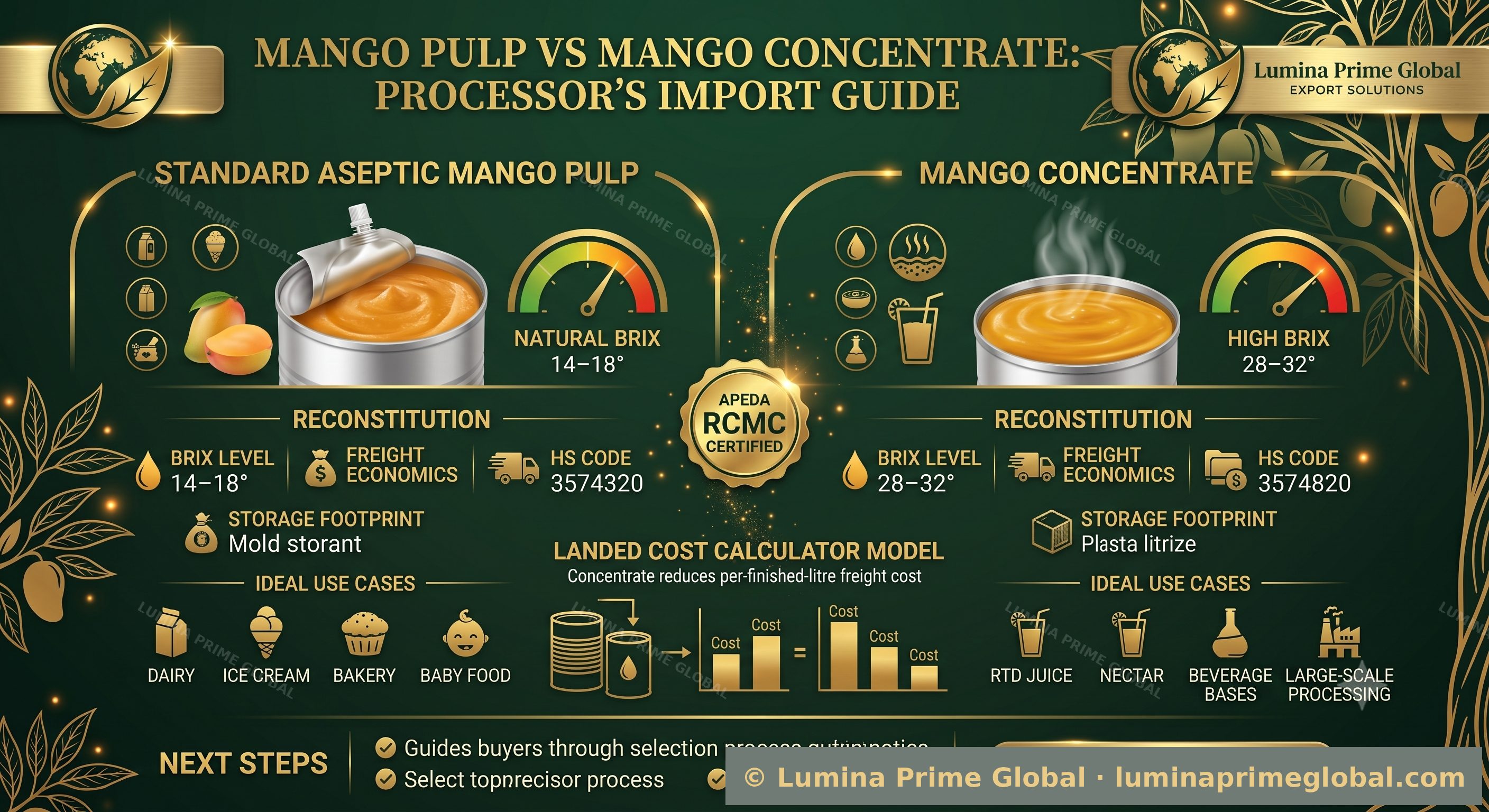 Mango pulp vs mango concentrate — processor's import guide