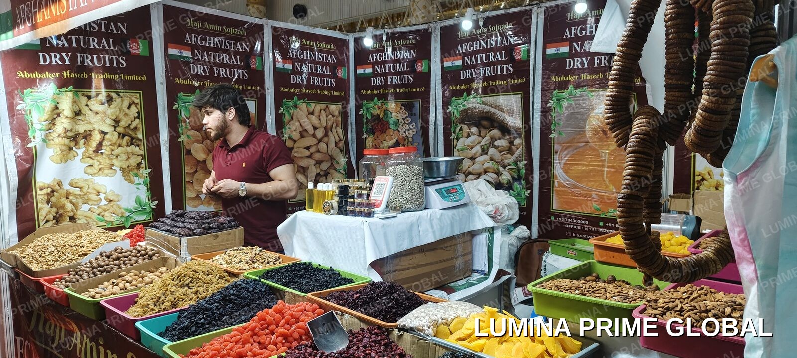 Afghanistan Natural Dry Fruits pavilion — walnuts, pistachios, raisins and dried fruit