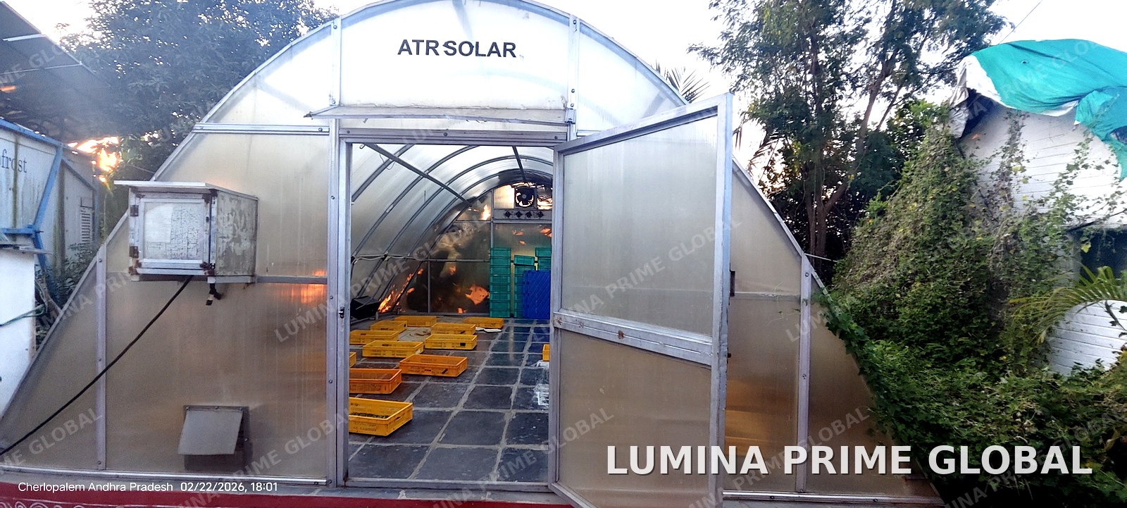 Solar dehydration facility at Cherlopalem, Andhra Pradesh